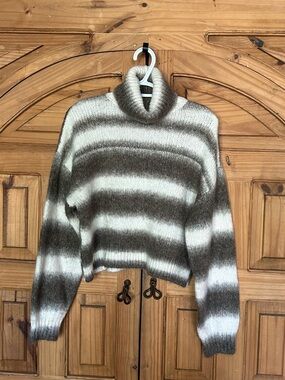 MNG Fuzzy Turtleneck Sweater